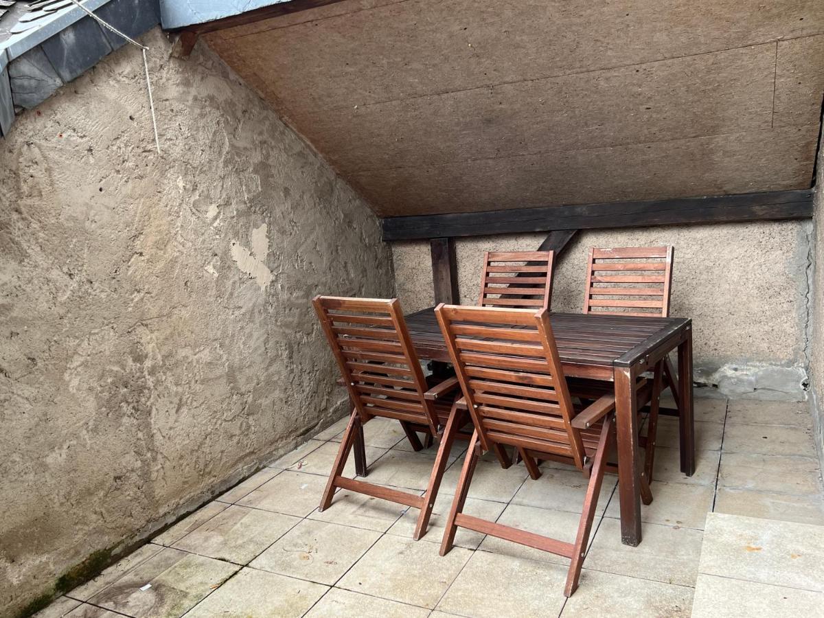 Direkter Moselblick I Altbau I 4 Personen I Terrasse Apartment Sankt Aldegund Luaran gambar
