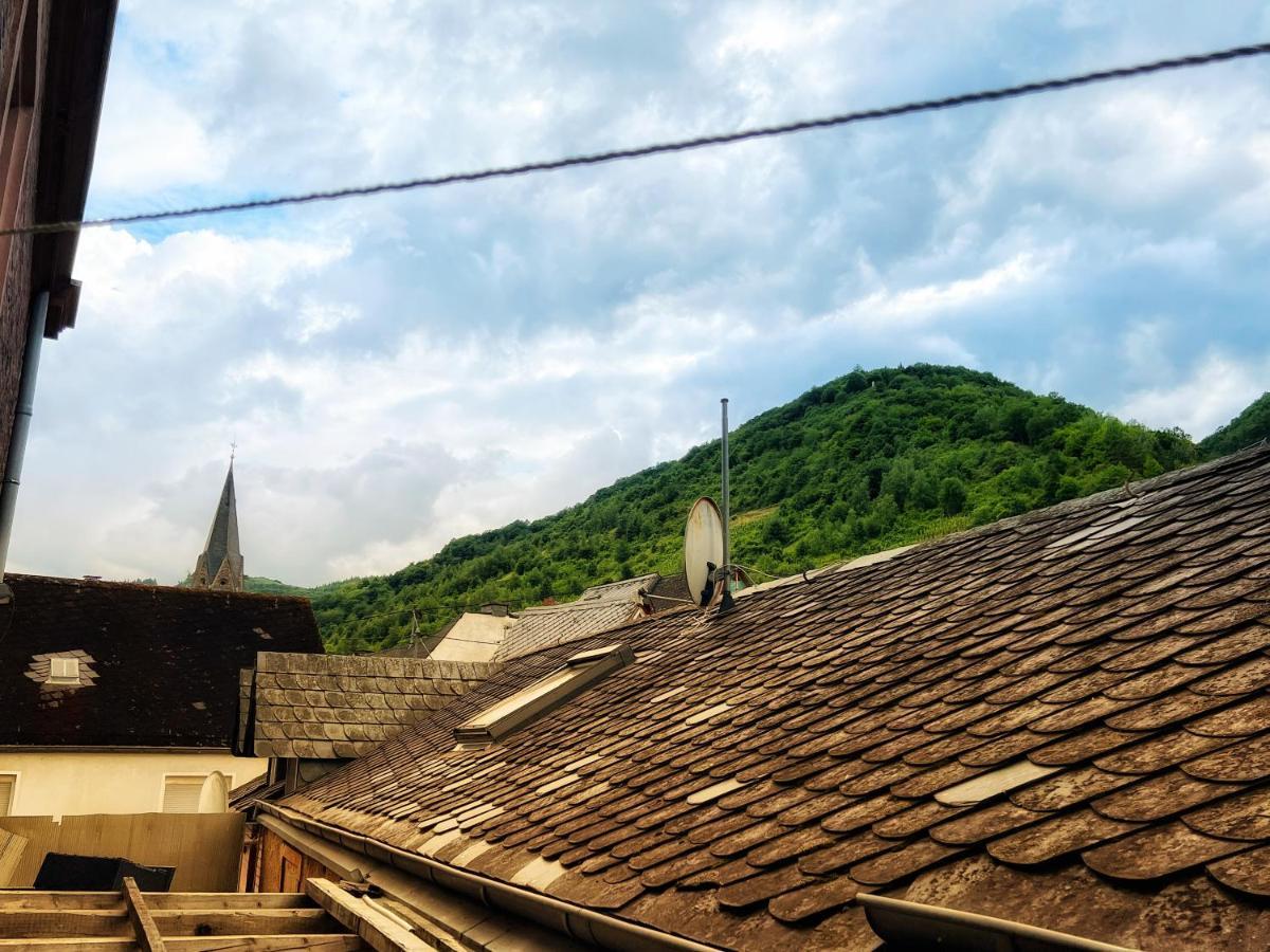Direkter Moselblick I Altbau I 4 Personen I Terrasse Apartment Sankt Aldegund Luaran gambar